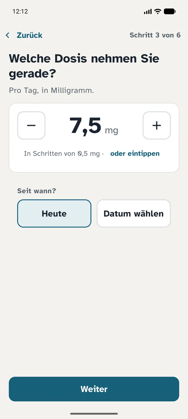 Geben Sie den Plan Ihres Arztes ein