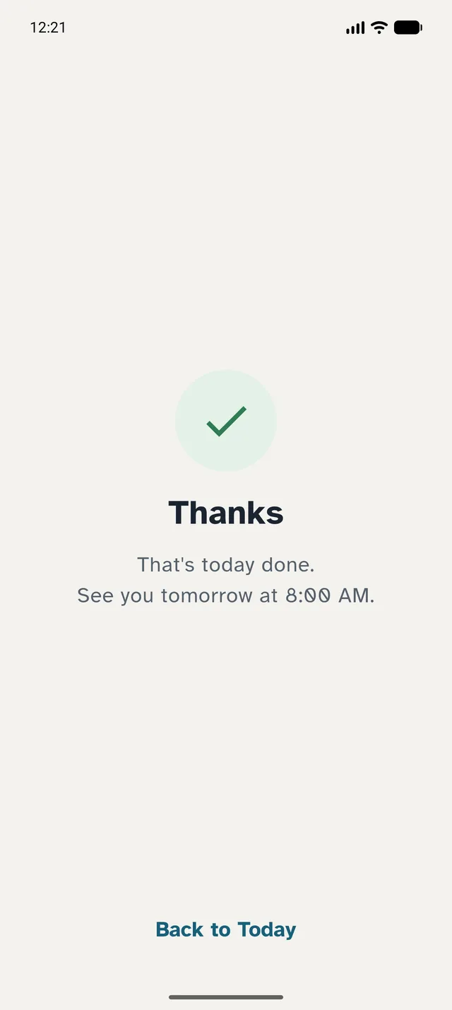 A 20-second check-in