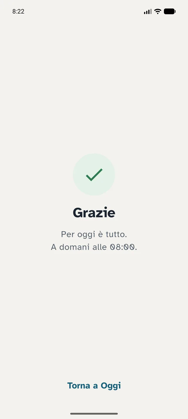 Un check-in di 20 secondi