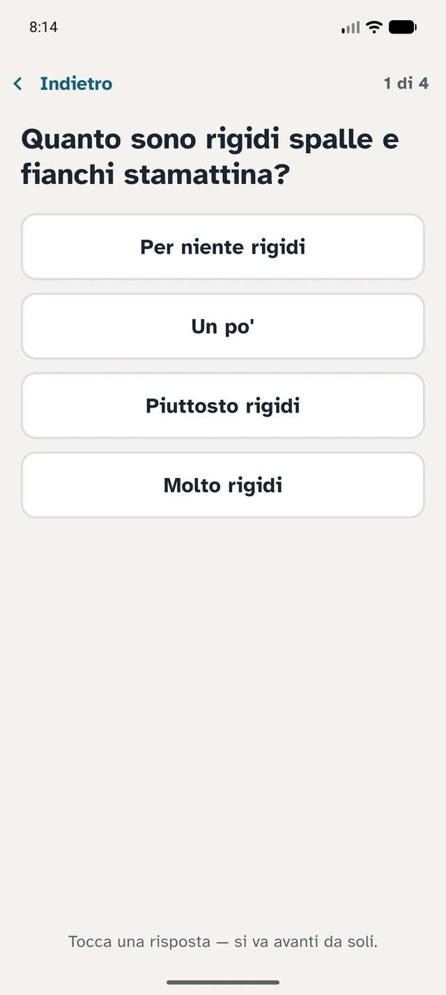 Un check-in di 20 secondi
