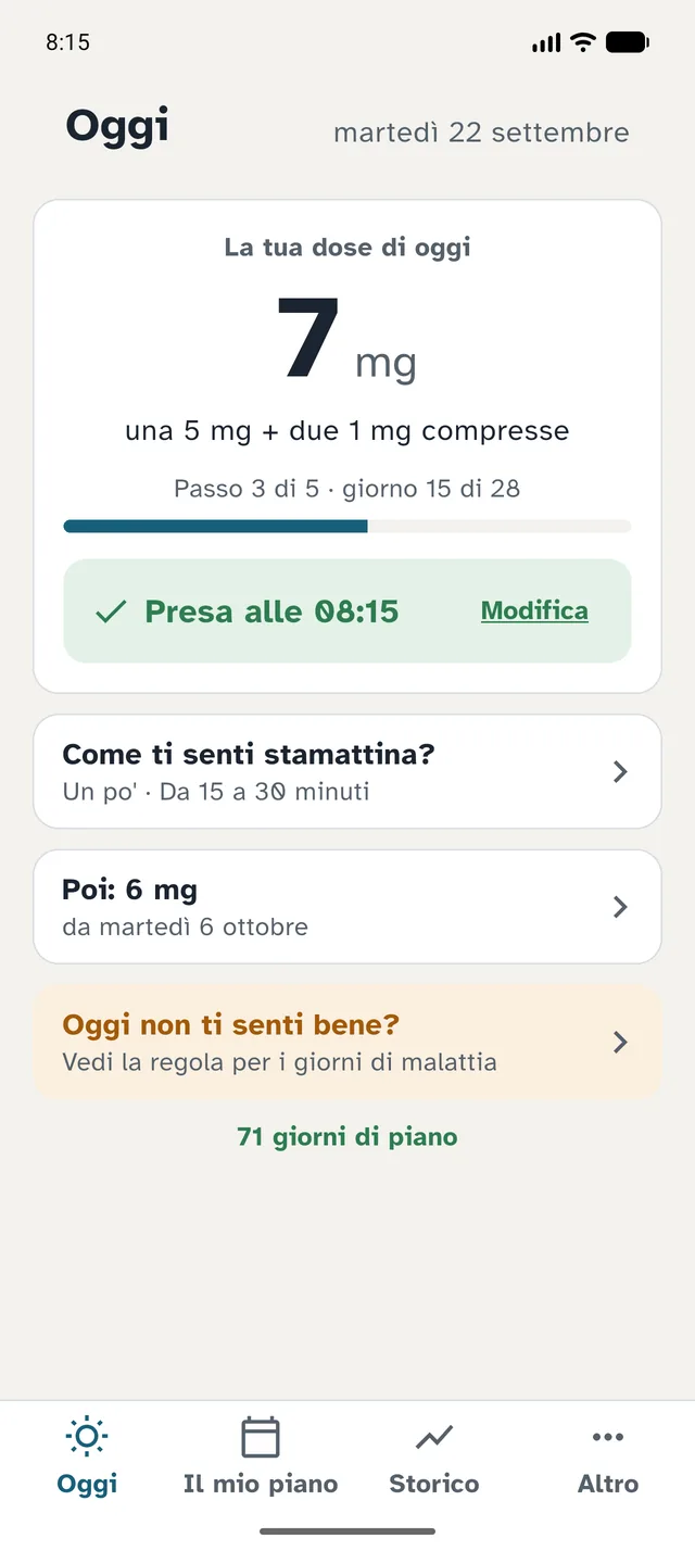 Ogni mattina: uno sguardo, un tocco