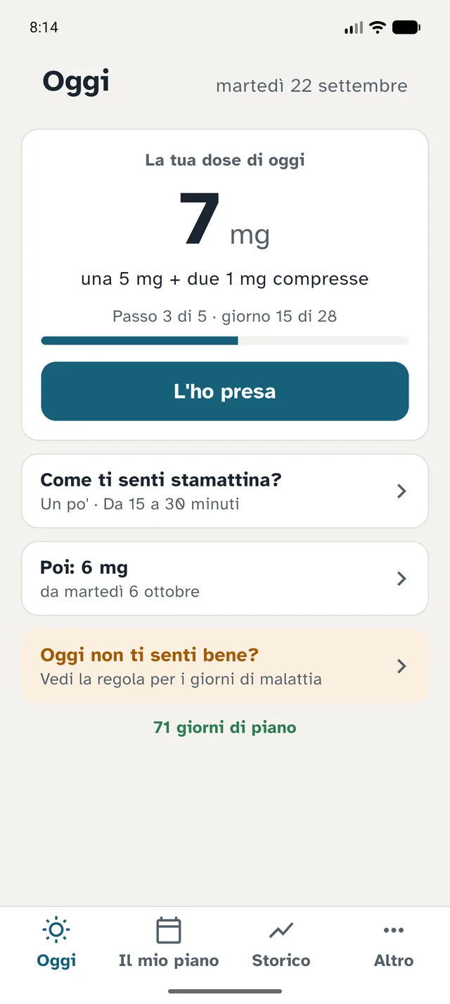 Ogni mattina: uno sguardo, un tocco